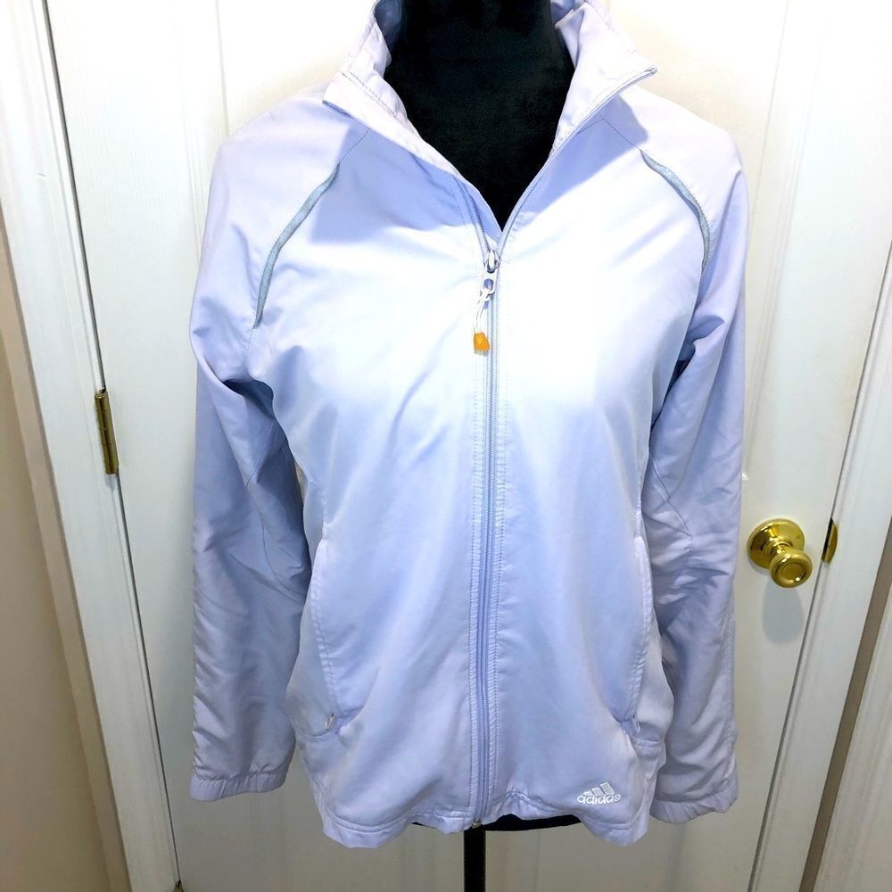 Adidas lavender light weight mesh lined jacket - Picture 1 of 13